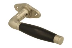 Raamklink met rozet matnikkel ebbenhout (1926)