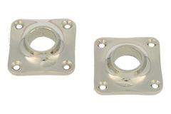 Stel rozetten messing vernikkeld Øgat 15mm