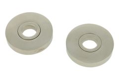 Stel ronde rozetten verdekt messing vernikkeld