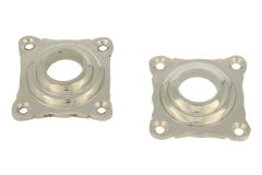 Stel sierlijke rozetten messing vernikkeld