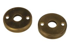 Stel ronde rozetten messing verouderd