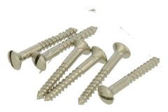 Sleufschroeven 2,8 x 25mm (6 stuks) messing vernikkeld