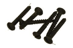 Sleufschroeven 2,8 x 25mm (6 stuks) messing zwart