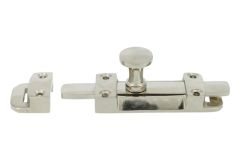 Targette de porte en laiton nickelé 103x28 mm (Lxl)