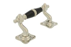 Poignée de tirage 130 mm ornementée déportée laiton nickelé