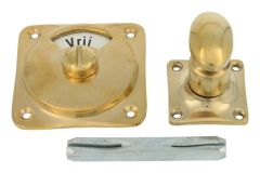 Bouton de condamnation à voyant Vrij/Bezet laiton poli