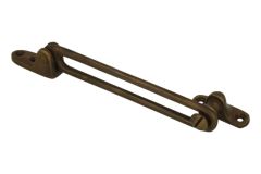 Compas pour fenêtre à soufflet laiton patiné 120 mm.