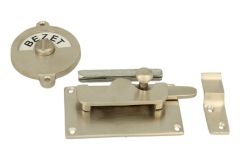 Verrou de porte de WC Vrij/Bezet en nickel satiné 92x52 mm