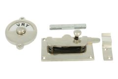 Verrou de porte de WC Vrij/Bezet en laiton nickelé 92x52 mm