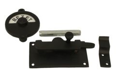 Verrou de porte de WC Vrij/Bezet noir 92x52 mm