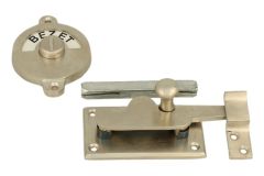 Verrou de porte de WC Vrij/Bezet en nickel satiné