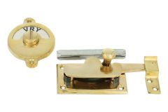 Verrou de porte de WC Vrij/Bezet en laiton poli